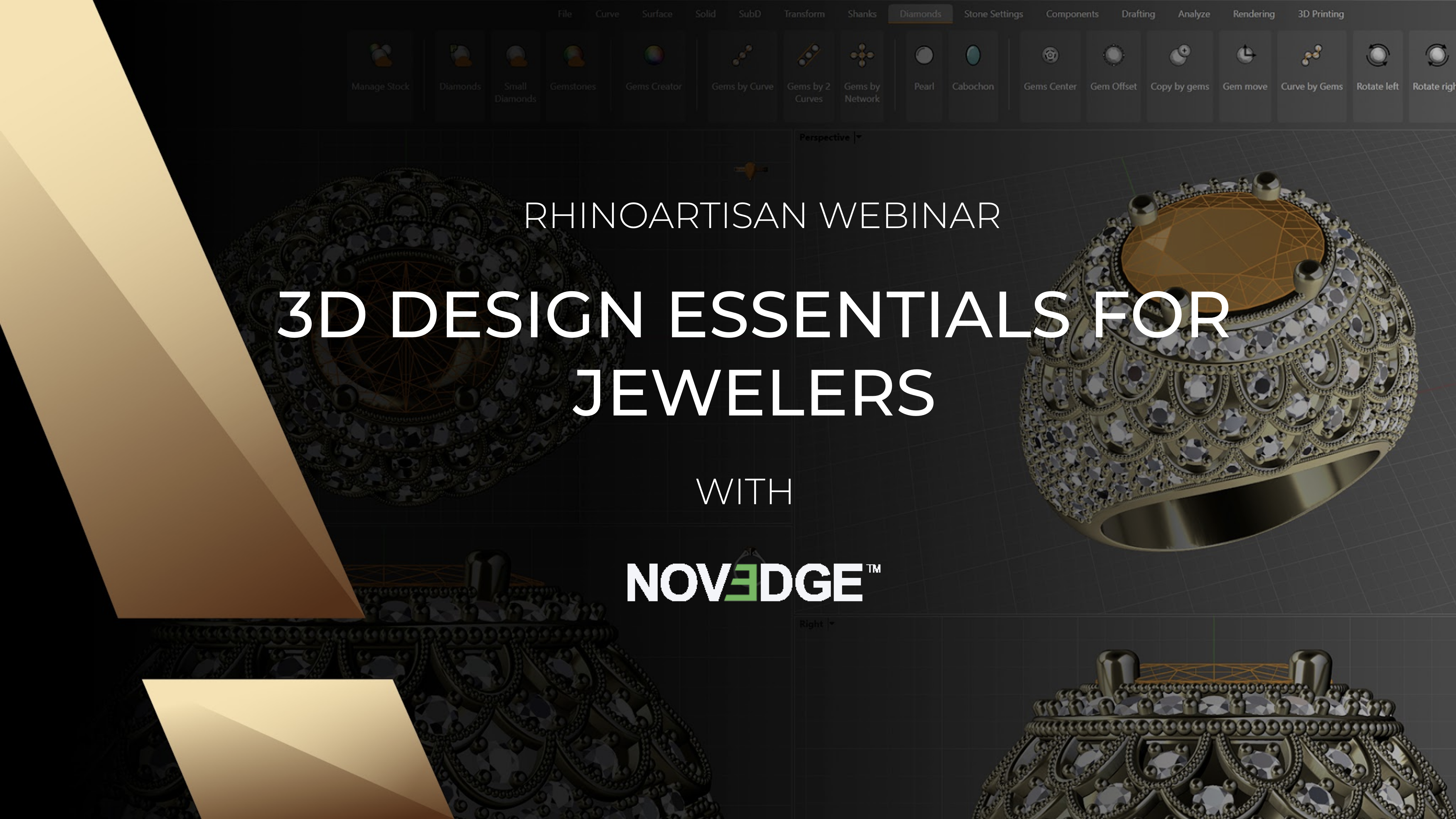 RhinoArtisan x Novedge Webinar: 3D design essentials for jewelers